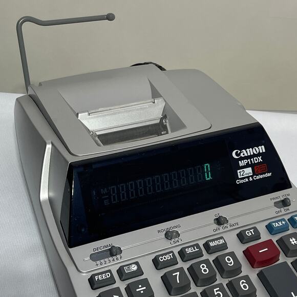 Canon MP-11DX 12 Digit 2 Color Desktop Printing Adding Machine Calculator - Picture 7 of 9